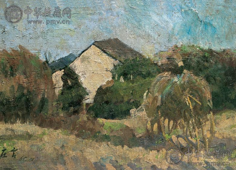 管平湖 1929年作 赏梅图 立轴