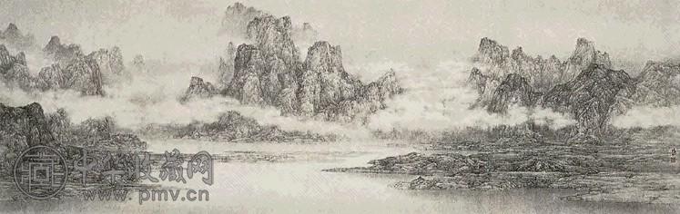 刘逊 2002年 江上风清 镜框 淡设色纸本