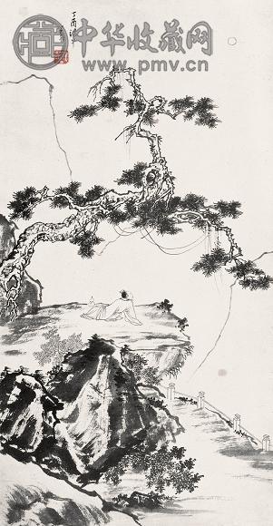 溥儒 松下高仕 立轴 纸本