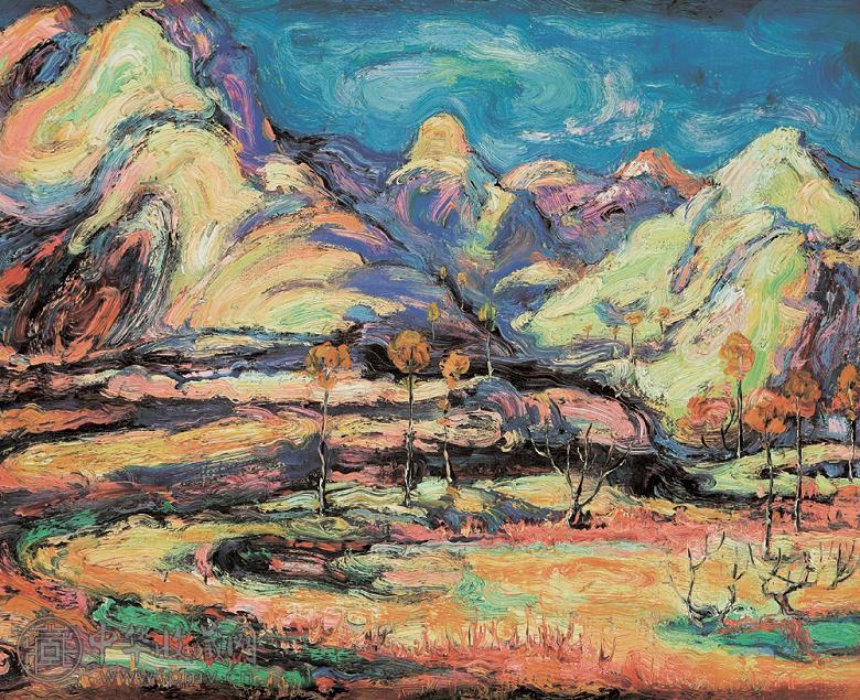 李贵男 1997年作 秋色 布面油画