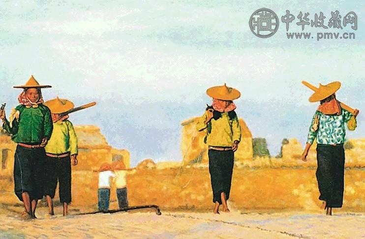 陈逸鸣 回家 油画画布