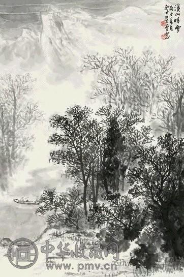 卢星堂 溪山晴雪 镜心 水墨纸本