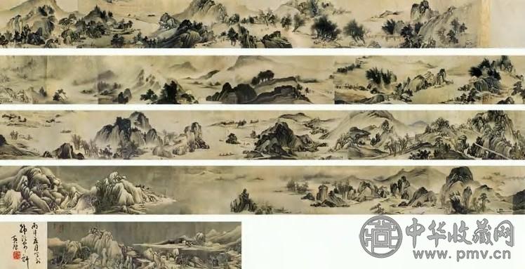 黄璧 四季山水 手卷 设色纸本