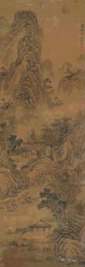 宋珏 山水 立轴 水墨绢本