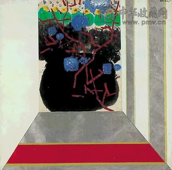 赵春翔 1977年作 迷宫 水墨，压克力于纸本并裱于画布