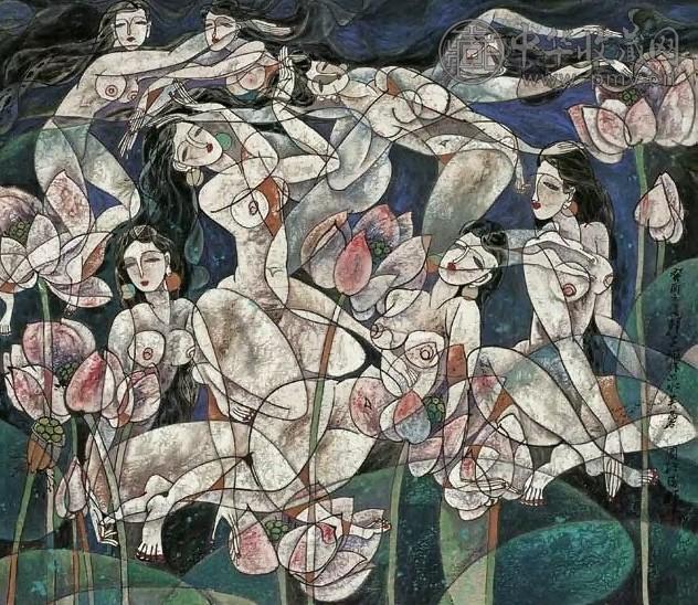 当代 郭芝瑜 出水芙蓉 轴