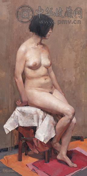 忻东旺 1994年作 女人体 油彩 画布 框