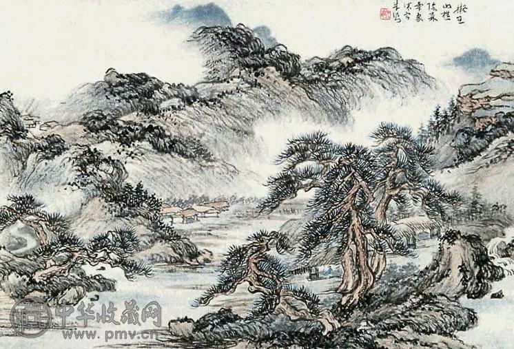 朱渊 山水 立轴 纸本