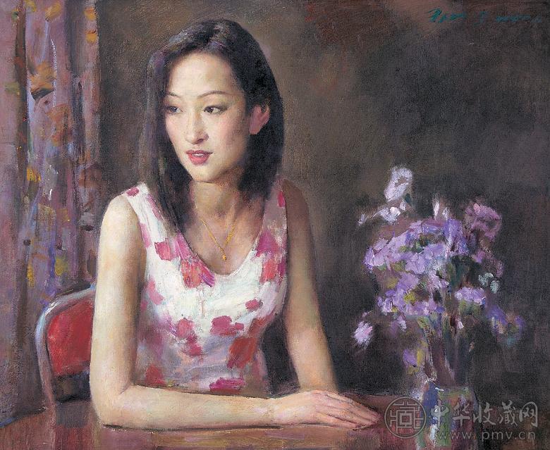 郭北平 2000年作 人物 布面 油画