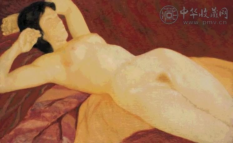 尚扬 约80年代末作 女人体 油彩 画布 框