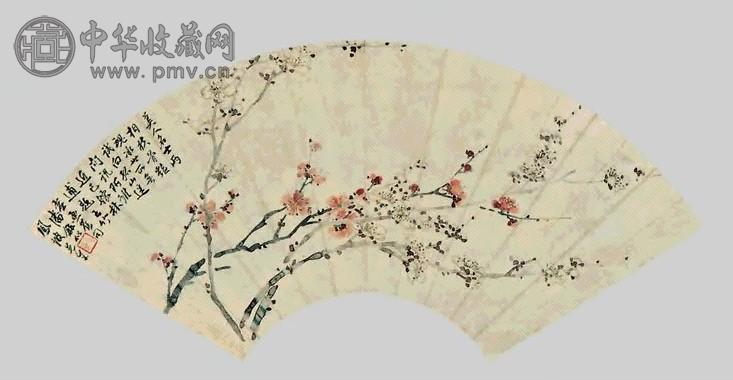 潘龢 梅花 扇面 纸本