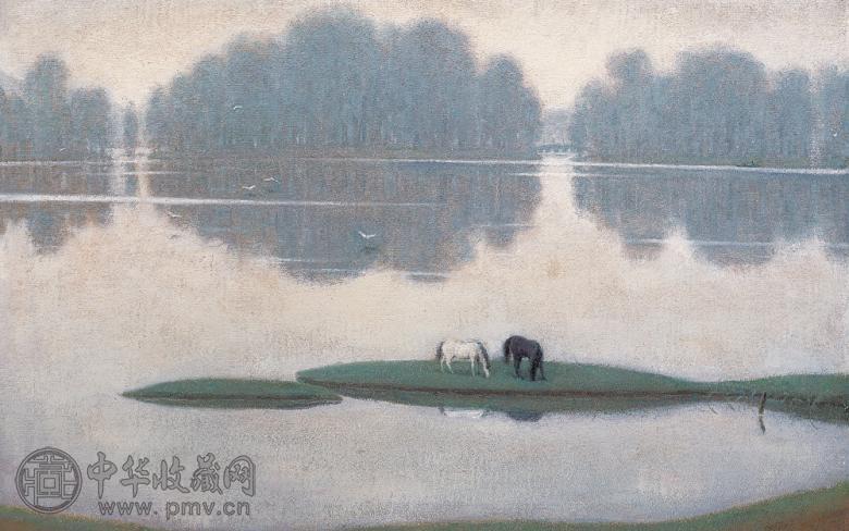 高潮 妫水河畔 布面 油画