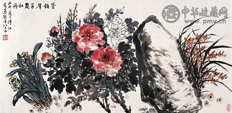 黄笃维 壬午(2002年) 花卉 镜心 设色纸本