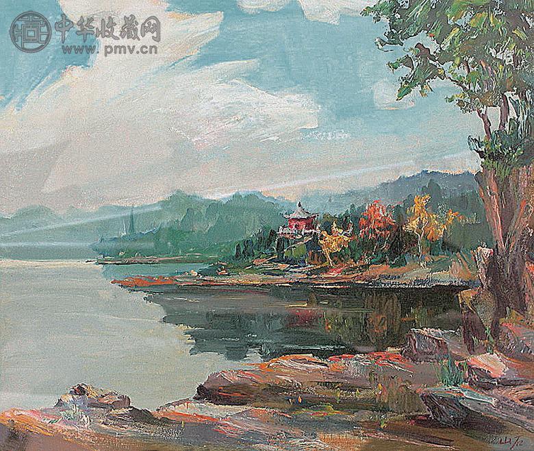 全山石 西湖风景 布面油画