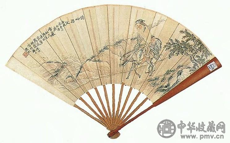 周祖荫 近现代 诗吟梁父 扇面