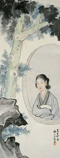 谢闲鸥 人物 镜心 设色纸本