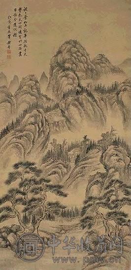 清 黄鼎 仿范宽笔意 轴