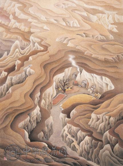 王茂彬 庄户人家(铜奖) 镜心 设色纸本