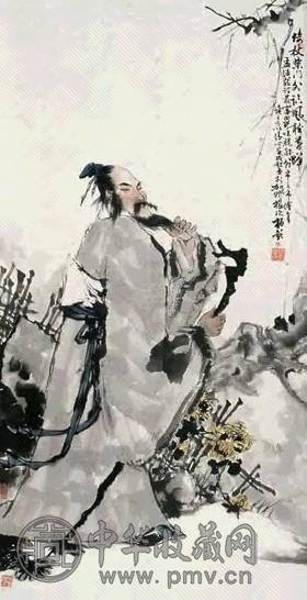 单伯钦 孟浩然像 立轴 设色