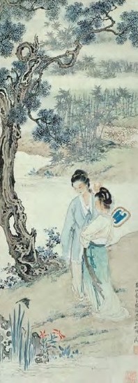 现代 徐燕荪 戏蝶 轴