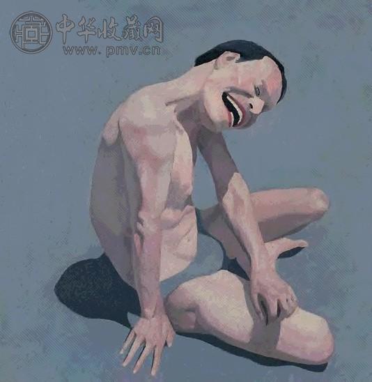 岳敏君 1996年 偶像系列之一 布面油画