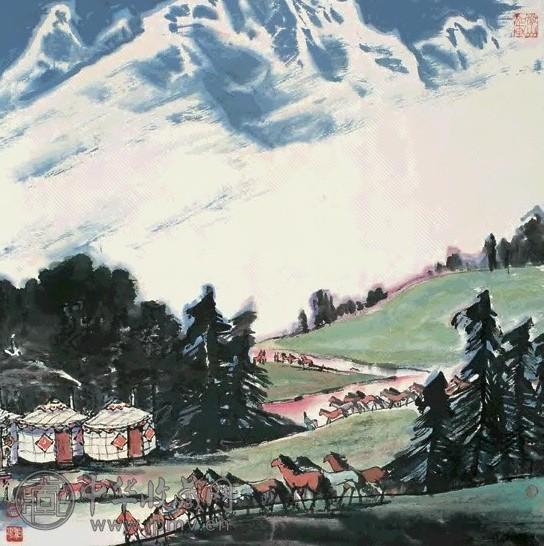 姚治华 2000年作 山水 立轴 设色纸本