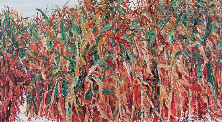 贾涤非 2004年 玉米图 布面 油画