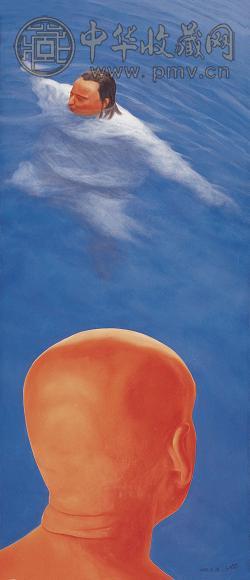 方力钧 2005年作 2005.3.15 布面油画