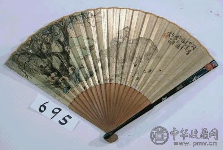 汪范 人物 扇面