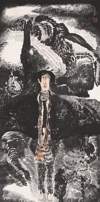 李孝萱 灵光 镜心 设色纸本