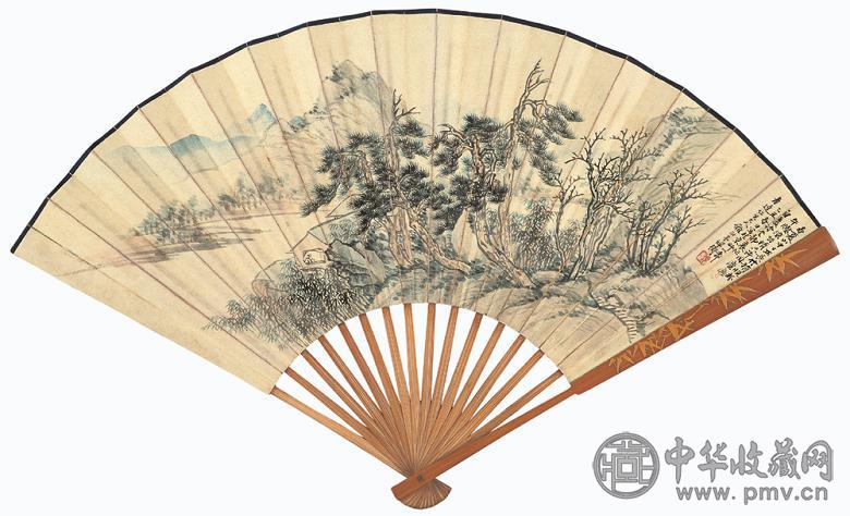 胡佩衡 王寿彭 乙丑(1925年)作 闲居图 王渔洋诗 设色纸本