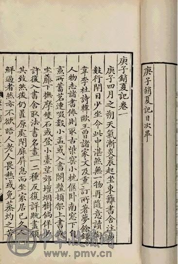 清孙承泽撰 庚子销夏记八卷附一卷