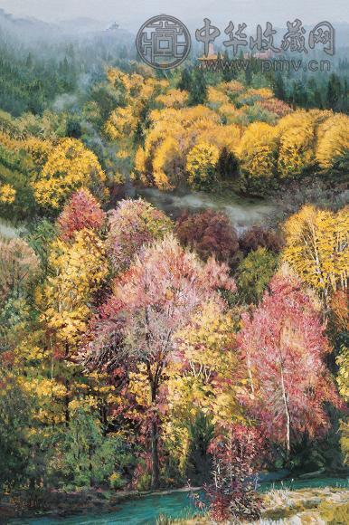 王路 2003年作 八大处之秋 布面