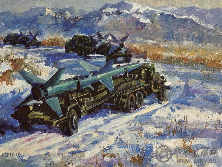 何孔德 1987年作 北疆利剑 布面油画