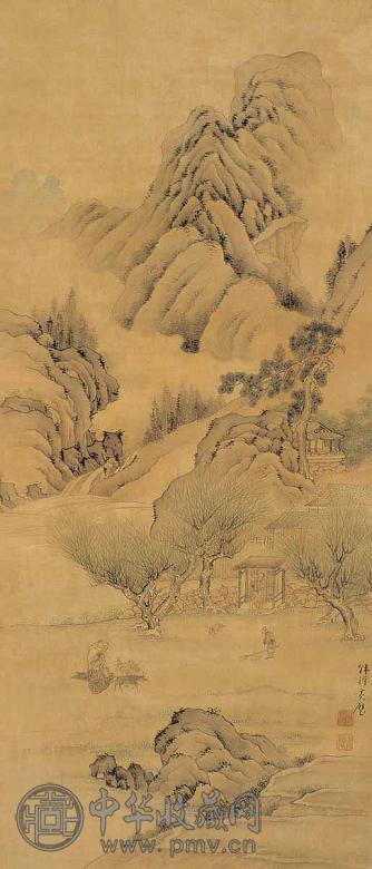 黄璧 山水 立轴 设色绢本