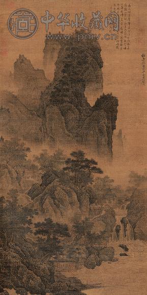 范宽(传) 夏山高隐图 立轴 设色绢本