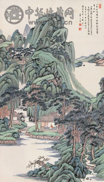 华日曾 山水 立轴 纸本