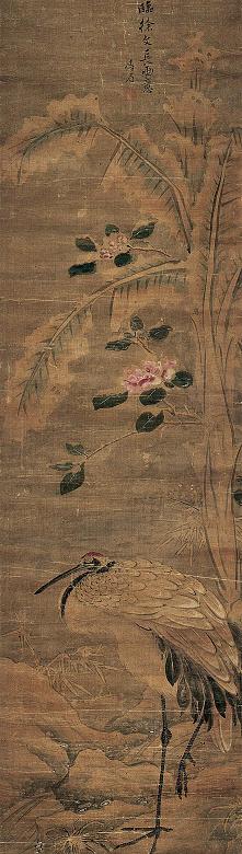 傅眉(款) 雪禽图 立轴 绢本