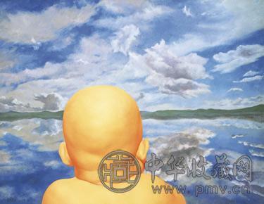 方力钧 2003年作 2003.4.23 油画画布