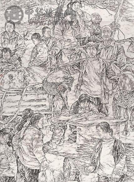 王潇 黄河湾 镜心