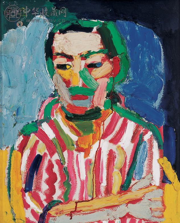 王玉平 1992年作 申丹像 布面 油画