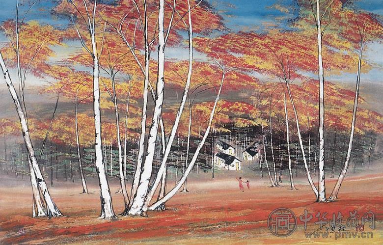 薛宣林 风景 镜心 设色纸本