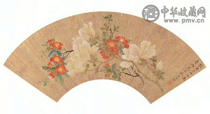 吴允楷 花卉 扇面