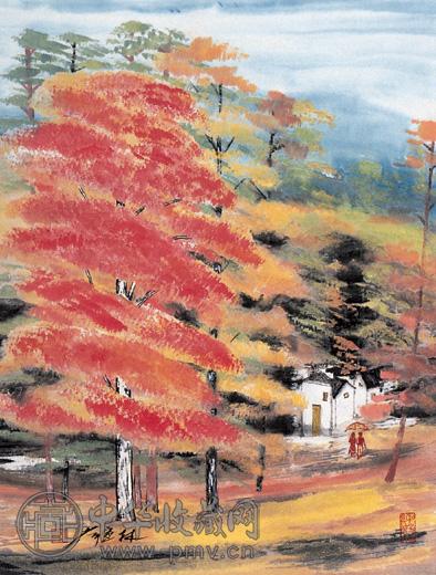 薛宣林 风景 镜心 设色纸本