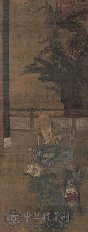 李嵩(款) 罗汉图 立轴 设色绢本