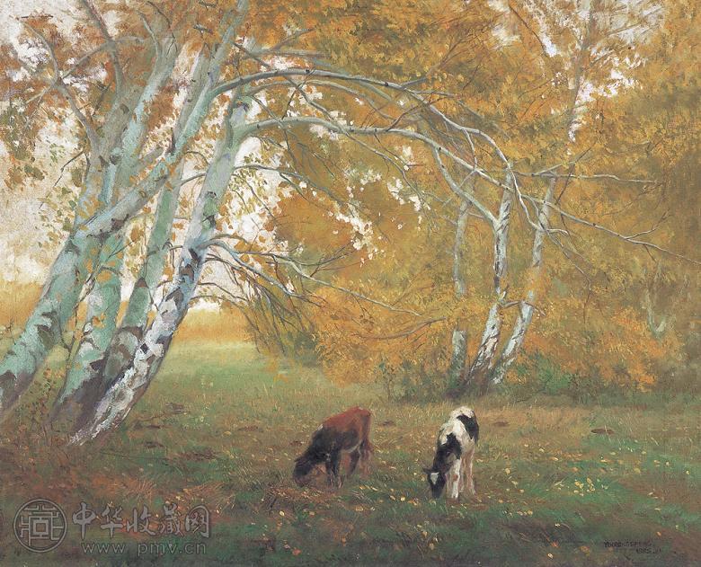 尹戎生 1985年作 风景 布面油画