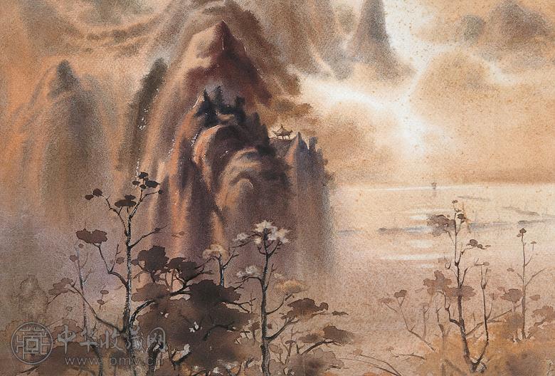 阳太阳 1972年作 黄山 水彩