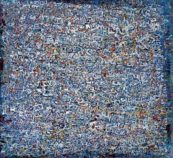 陈荫罴 文字变奏 油画画布