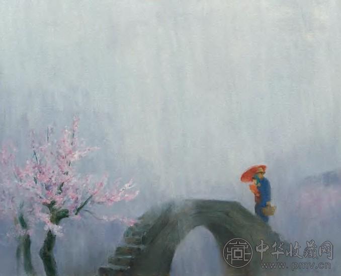 韦启美 1998年 春雨 布面