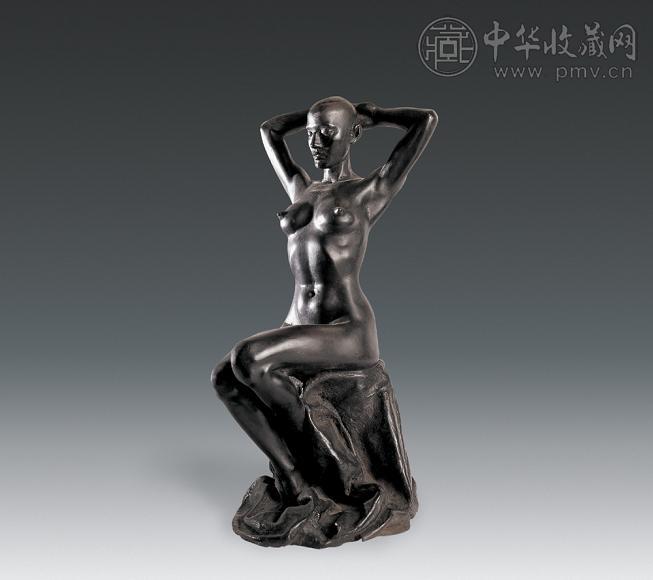 杨剑平 1992-1994年作 坐着的人体 铜